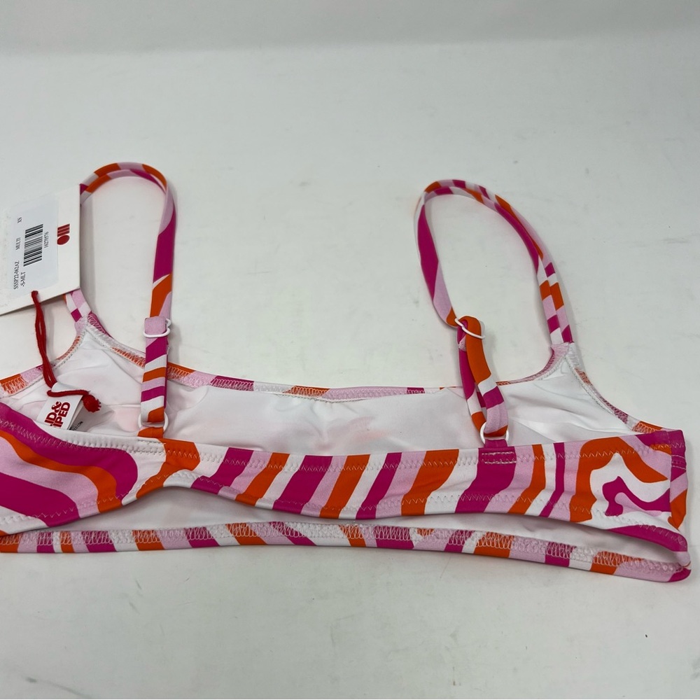 NWT Solid & Striped Elsa Abstract Pink Orange Bikini Top Size XS - Picture 5 of 5